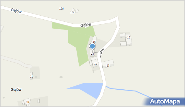 Gajów, Gajów, 14, mapa Gajów