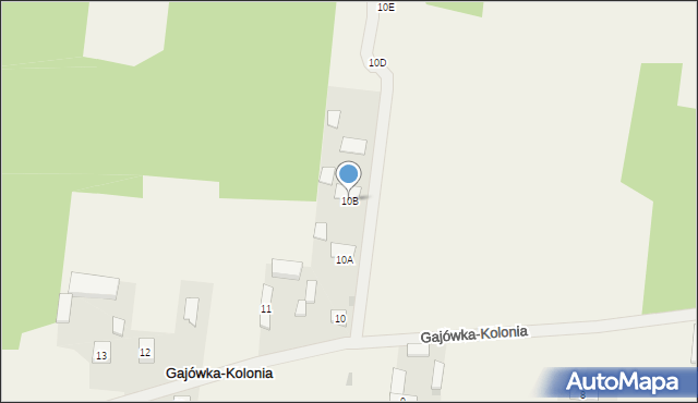 Gajówka-Kolonia, Gajówka-Kolonia, 10B, mapa Gajówka-Kolonia