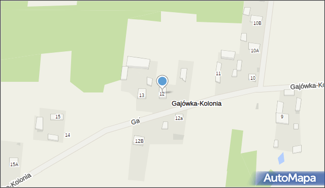 Gajówka-Kolonia, Gajówka-Kolonia, 12, mapa Gajówka-Kolonia