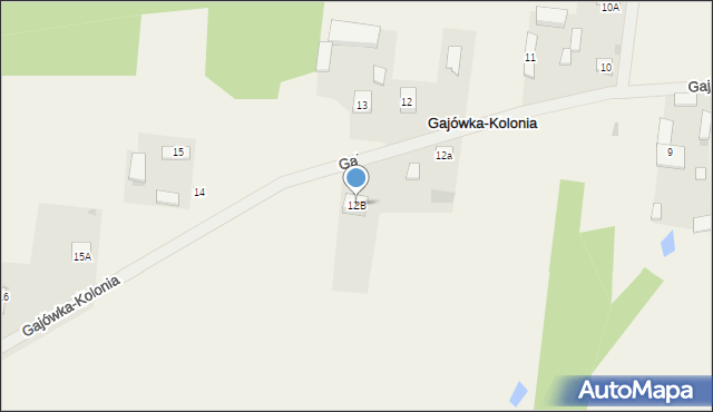 Gajówka-Kolonia, Gajówka-Kolonia, 12B, mapa Gajówka-Kolonia