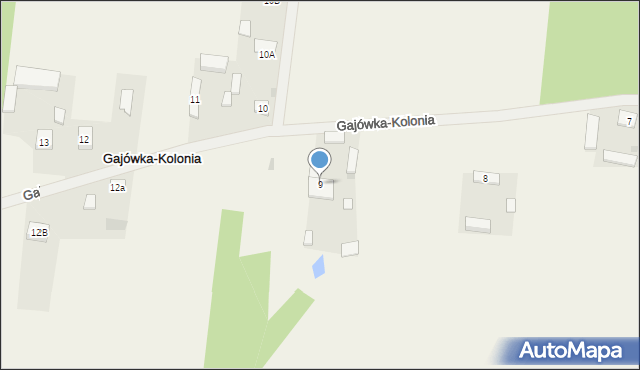 Gajówka-Kolonia, Gajówka-Kolonia, 9, mapa Gajówka-Kolonia