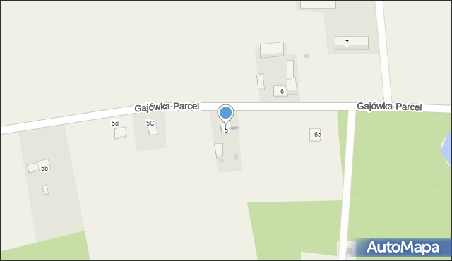 Gajówka-Parcel, Gajówka-Parcel, 5, mapa Gajówka-Parcel