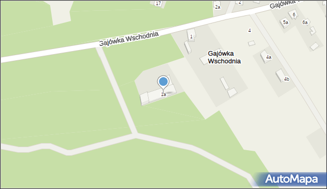 Gajówka Wschodnia, Gajówka Wschodnia, 1a, mapa Gajówka Wschodnia