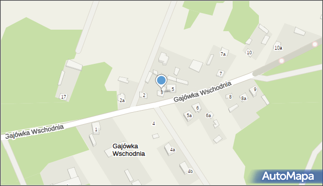 Gajówka Wschodnia, Gajówka Wschodnia, 3, mapa Gajówka Wschodnia