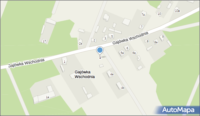 Gajówka Wschodnia, Gajówka Wschodnia, 4, mapa Gajówka Wschodnia