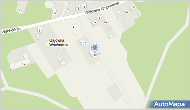 Gajówka Wschodnia, Gajówka Wschodnia, 4b, mapa Gajówka Wschodnia