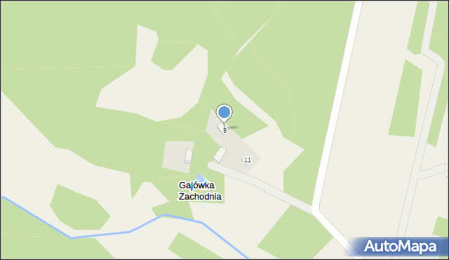 Gajówka Zachodnia, Gajówka Zachodnia, 8, mapa Gajówka Zachodnia