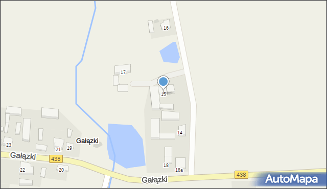 Gałązki, Gałązki, 15, mapa Gałązki