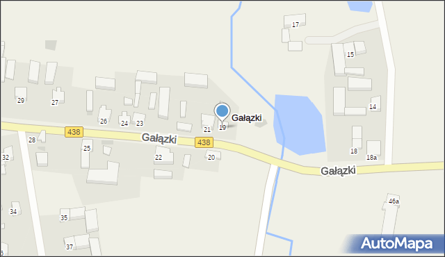 Gałązki, Gałązki, 19, mapa Gałązki