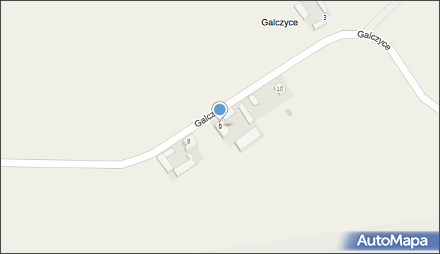 Galczyce, Galczyce, 9, mapa Galczyce