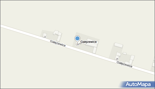 Gałęzewice, Gałęzewice, 24, mapa Gałęzewice