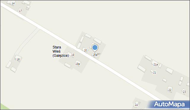 Gałęzice, Gałęzice, 20a, mapa Gałęzice