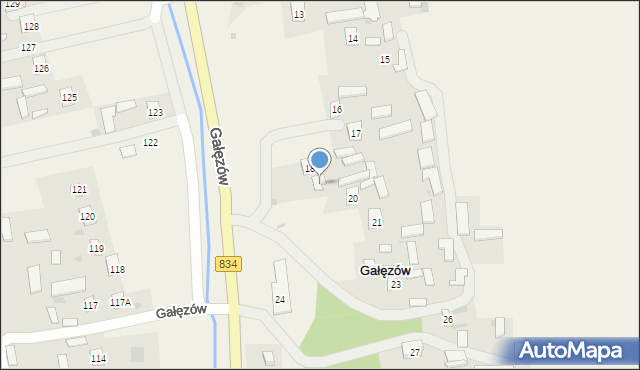 Gałęzów, Gałęzów, 19, mapa Gałęzów