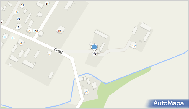 Gałki, Gałki, 14, mapa Gałki