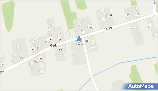 Gałki, Gałki, 20, mapa Gałki