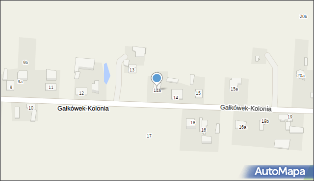 Gałkówek-Kolonia, Gałkówek-Kolonia, 14a, mapa Gałkówek-Kolonia