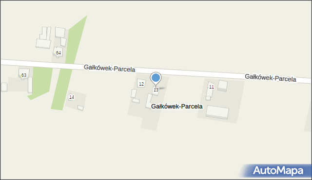 Gałkówek-Parcela, Gałkówek-Parcela, 13, mapa Gałkówek-Parcela