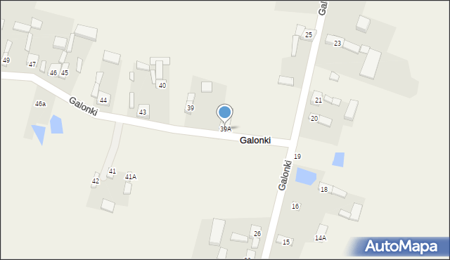 Galonki, Galonki, 39A, mapa Galonki