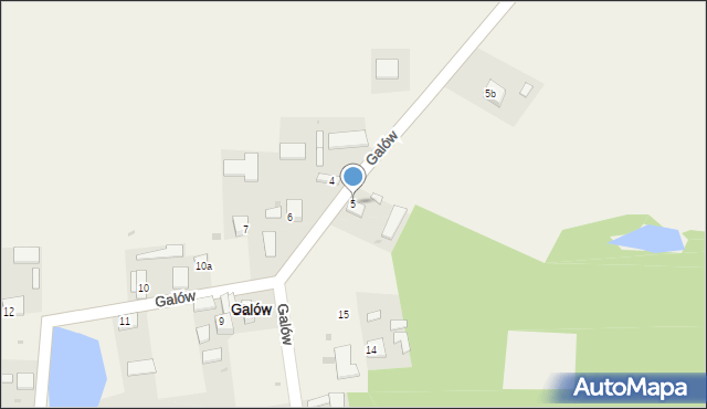 Galów, Galów, 5, mapa Galów