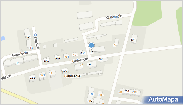 Galwiecie, Galwiecie, 25, mapa Galwiecie