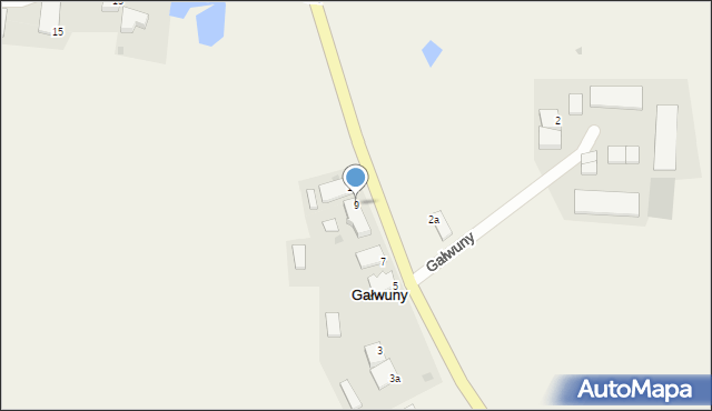 Gałwuny, Gałwuny, 9, mapa Gałwuny