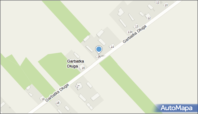 Garbatka Długa, Garbatka Długa, 15, mapa Garbatka Długa