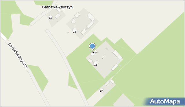 Garbatka-Zbyczyn, Garbatka-Zbyczyn, 17, mapa Garbatka-Zbyczyn