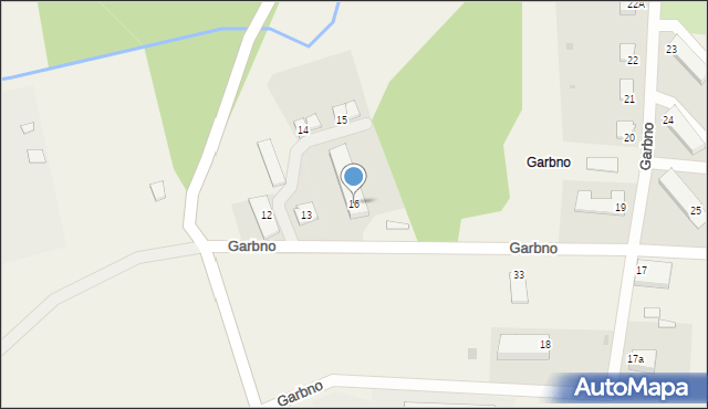 Garbno, Garbno, 16, mapa Garbno