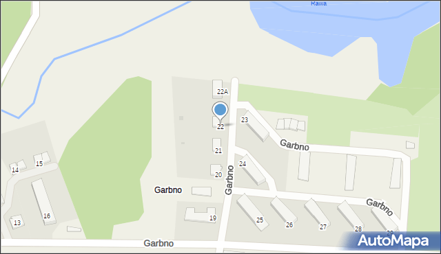 Garbno, Garbno, 22, mapa Garbno