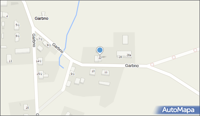 Garbno, Garbno, 12, mapa Garbno