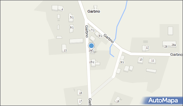 Garbno, Garbno, 14/2, mapa Garbno