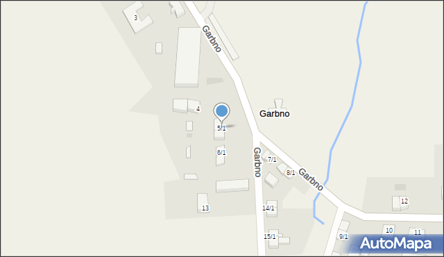 Garbno, Garbno, 5/1, mapa Garbno