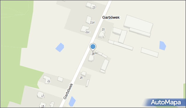 Garbów, Garbówek, 18, mapa Garbów