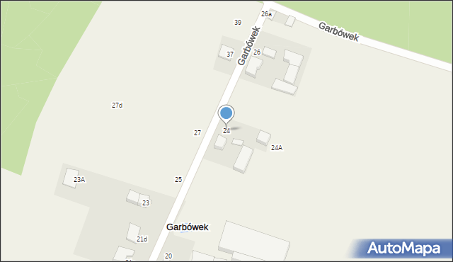 Garbów, Garbówek, 24, mapa Garbów