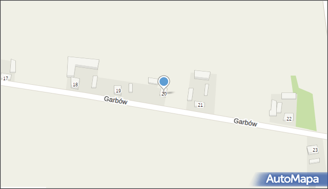 Garbów, Garbów, 20, mapa Garbów