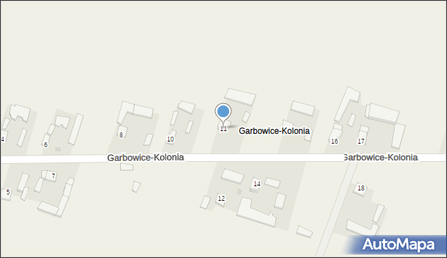 Garbowice, Garbowice-Kolonia, 11, mapa Garbowice