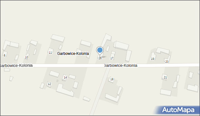 Garbowice, Garbowice-Kolonia, 16, mapa Garbowice