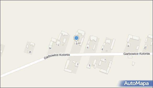 Garbowice, Garbowice-Kolonia, 3, mapa Garbowice