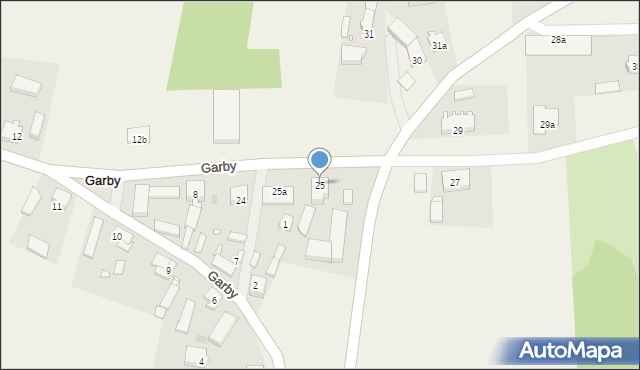 Garby, Garby, 25, mapa Garby