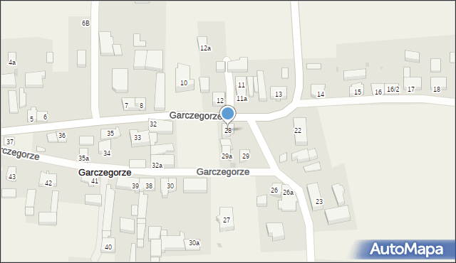 Garczegorze, Garczegorze, 28, mapa Garczegorze