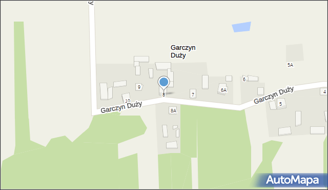 Garczyn Duży, Garczyn Duży, 8, mapa Garczyn Duży