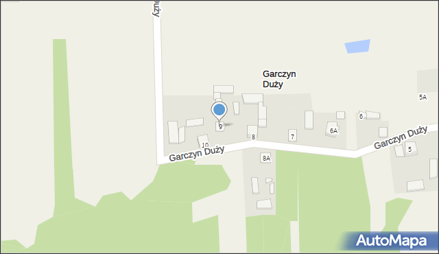 Garczyn Duży, Garczyn Duży, 9, mapa Garczyn Duży