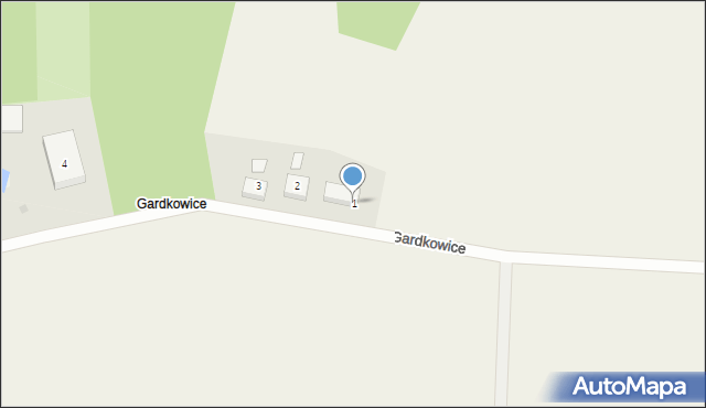 Gardkowice, Gardkowice, 1, mapa Gardkowice