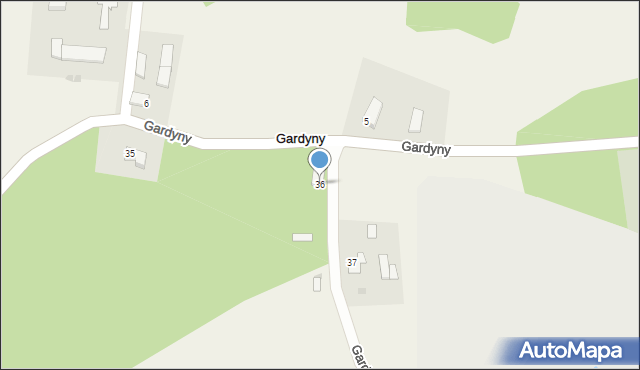 Gardyny, Gardyny, 36, mapa Gardyny