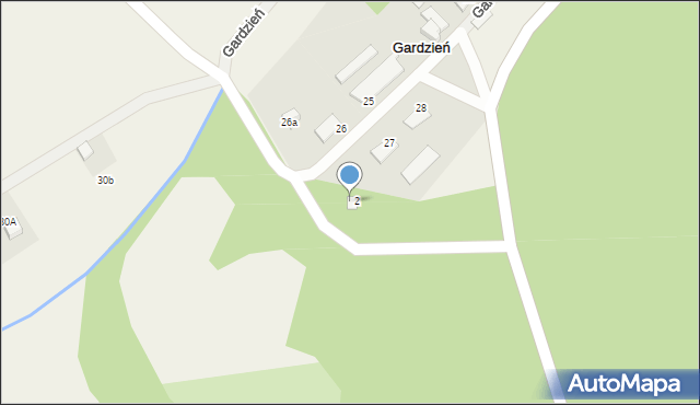 Gardzień, Gardzień, 27A, mapa Gardzień