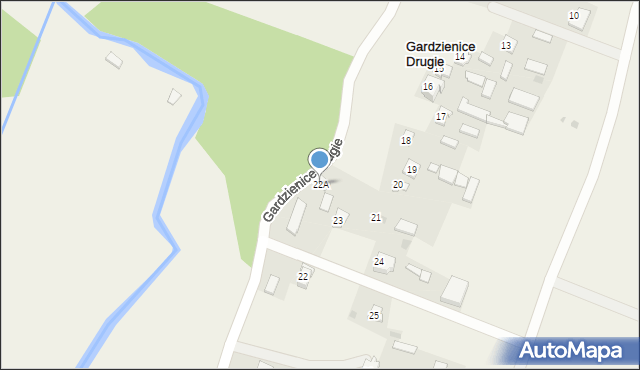 Gardzienice Drugie, Gardzienice Drugie, 22A, mapa Gardzienice Drugie