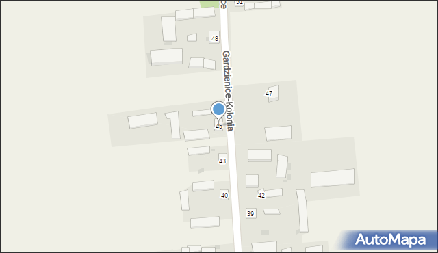 Gardzienice-Kolonia, Gardzienice-Kolonia, 45, mapa Gardzienice-Kolonia