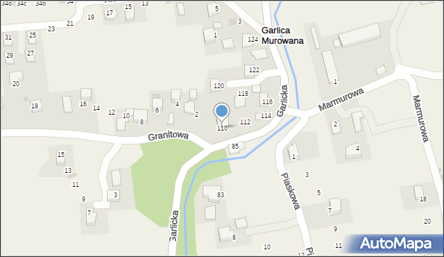 Garlica Murowana, Garlicka, 110, mapa Garlica Murowana