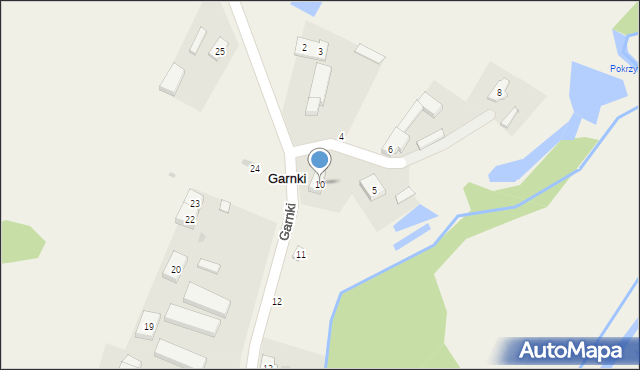 Garnki, Garnki, 10, mapa Garnki