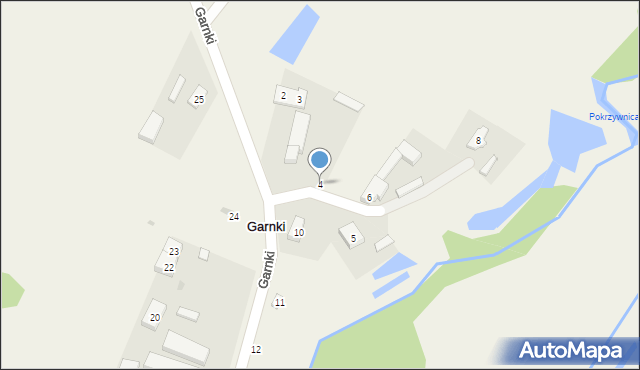 Garnki, Garnki, 4, mapa Garnki